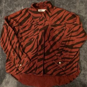 Zebra red Shacket